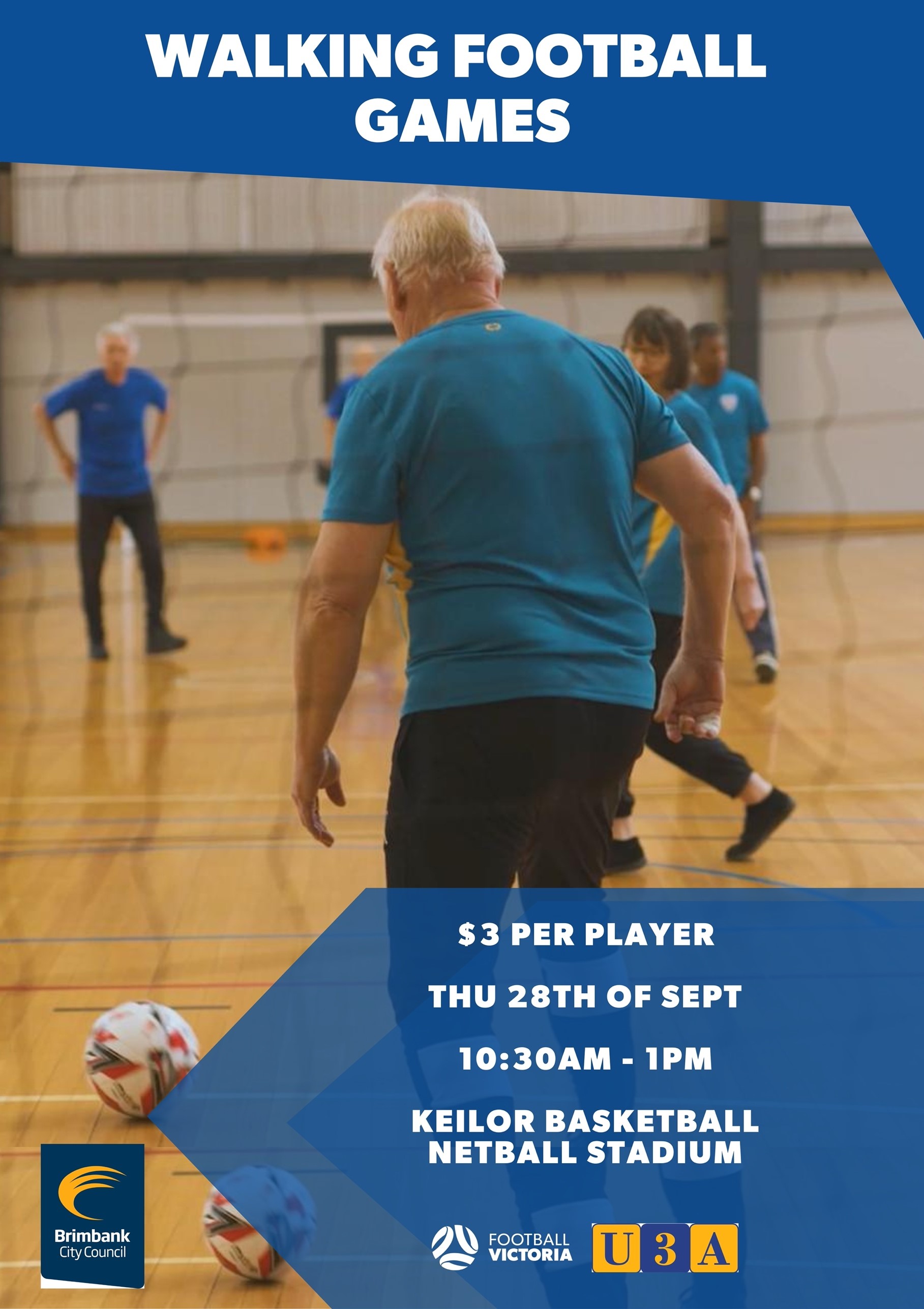 Walking Football Games Thursday 28 September in Keilor, no